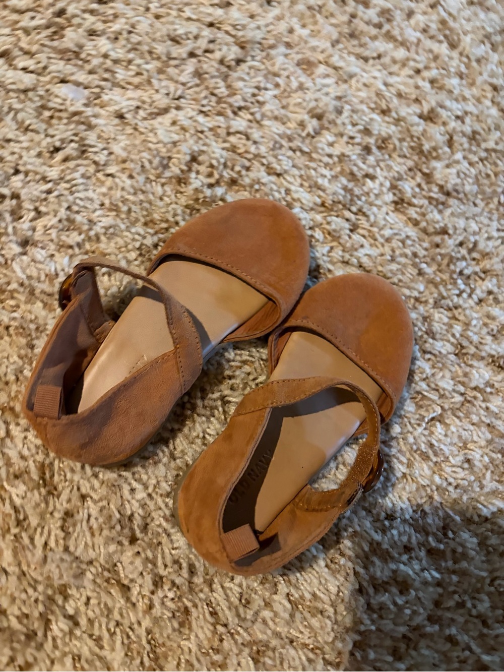 Old Navy Girls Tan Cross-Strap Sandals